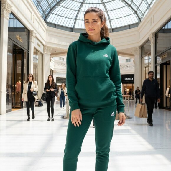 Adidas Essentials Feel Cozy 2‑Piece Track Suit Hoodie & Pants M-Large/W-XL - Picture 1 of 10